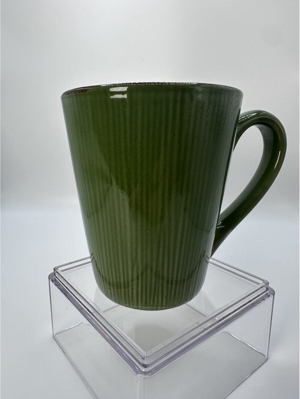 Royal Norfolk Ribbed Green Coffee Cup